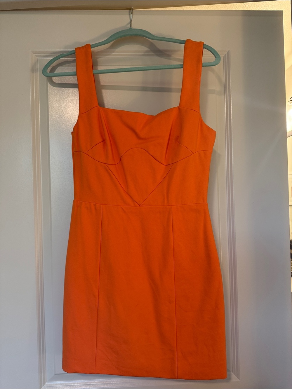 Elliatt Orange Square-Neck Mini Dress